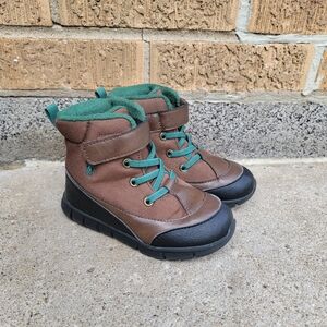 Polo Ralph Lauren Brown Green Canvas Barnes Boots Toddler 9